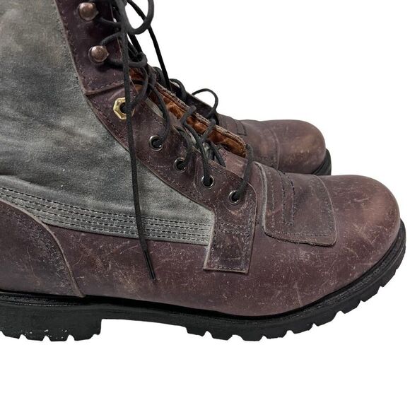 Timberland Mens 6 inch Leather Lineman Boot in Darkness Grey Size 11 Made in USA - Picture 5 of 13